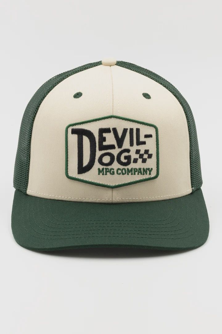 Devil-Dog 6 Panel Adjustable Cap- Spruce Trucker
