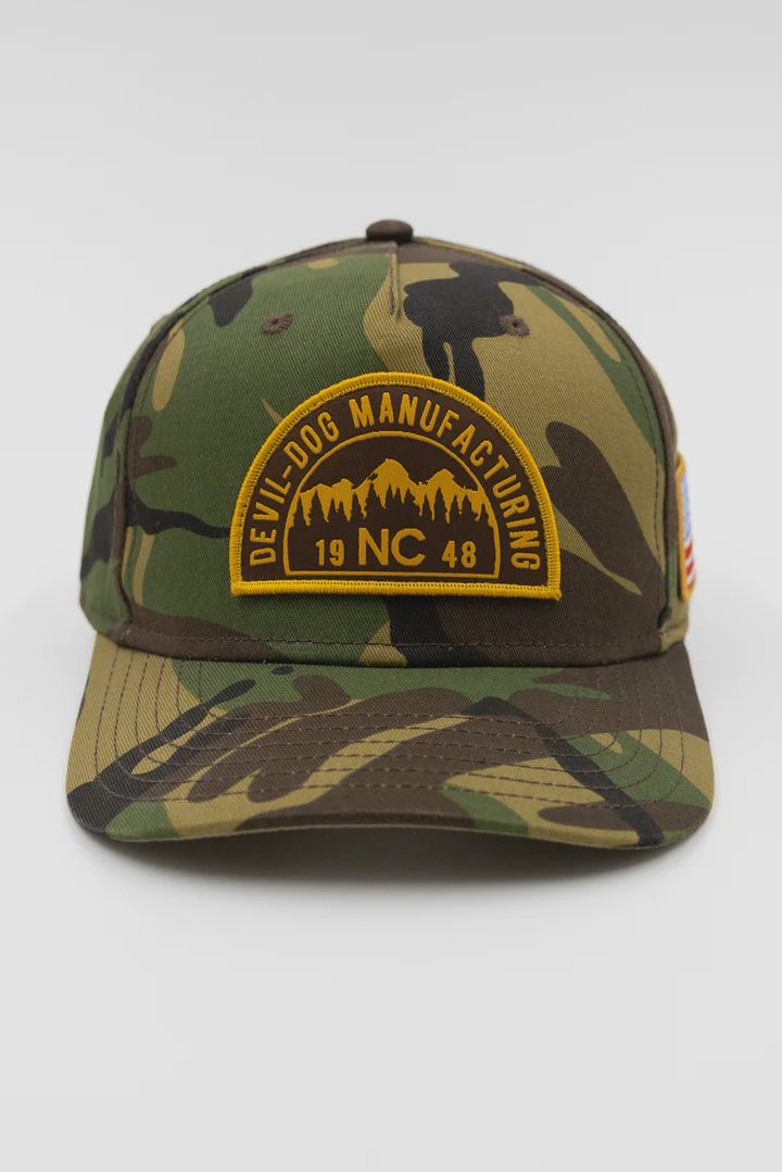 Devil-Dog 5 Panel Adjustable Hat - Patch Camo