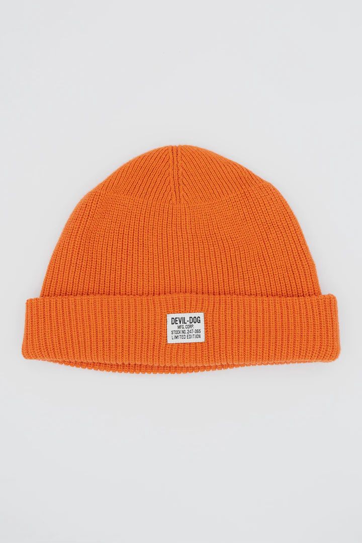 Devil-Dog Knit Beanie - Hunter Orange