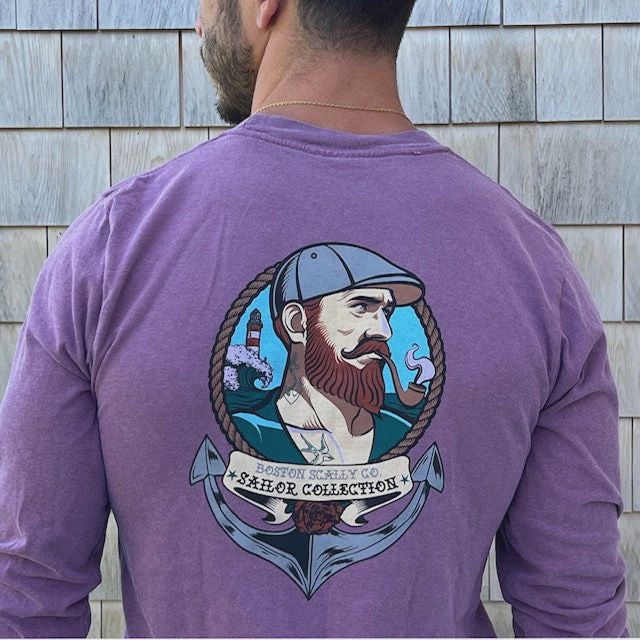 The Sailor Long Sleeve Pocket Tee - Plum