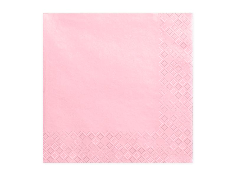 Lautasliinat vaaleanpunainen, 33x33cm, 20kpl
