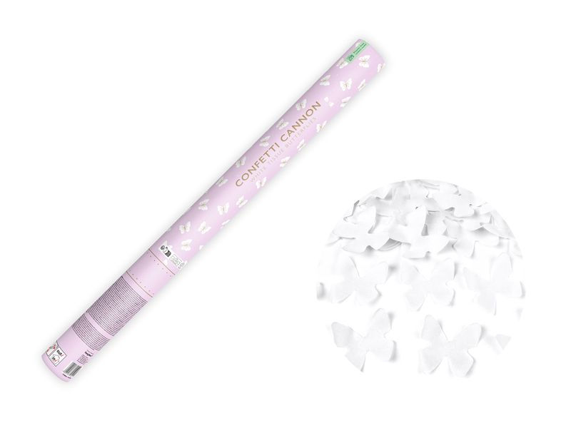 Konfettitykki perhosilla, 60cm