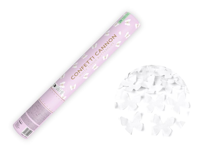 Konfettitykki perhosilla, 40cm