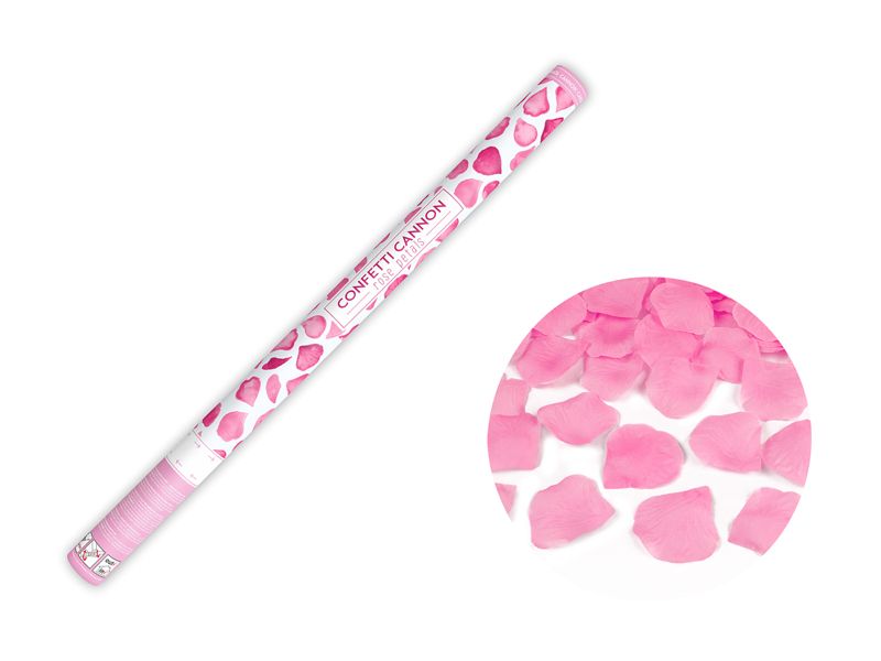 Konfettitykki ruusun terälehdet, vaaleanpunainen, 80cm