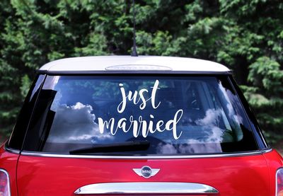 Hääautoon autotarra - Just Married