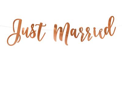 Banneri - Just Married, ruusukulta