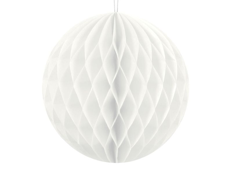 Hunajakennopallo DIY valkoinen, 10cm
