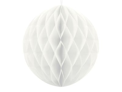 Hunajakennopallo DIY 30cm, valkoinen