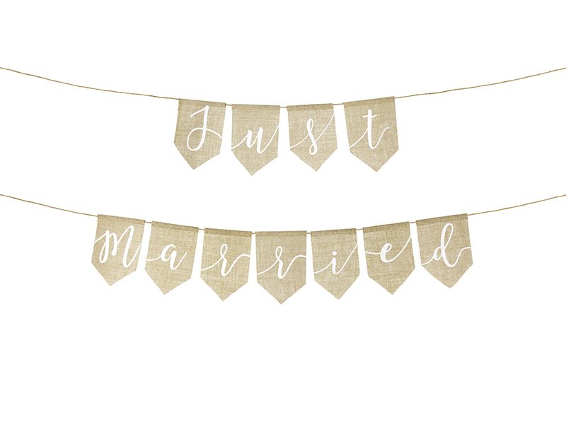 Koristenauha juutti - Just married