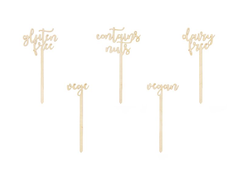 Tarjoilukyltit 5kpl, 14,5-16cm