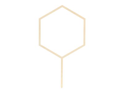 Puinen kakkukoriste Hexagon, 24cm