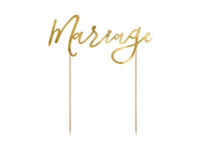 Kakkukoriste Mariage, kulta, 22.5cm