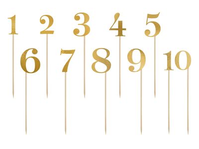 Numerotikut 0-9, kulta