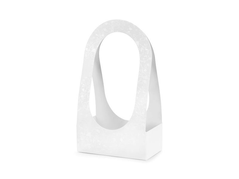 Valkoinen kukkalaatikko, 21,6 x 11,7 x 38,5 cm