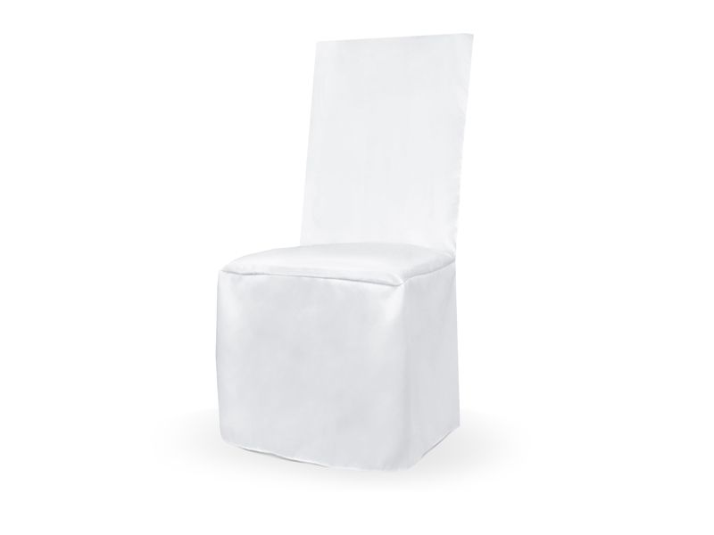 Tuolinpäällinen, valkoinen matta