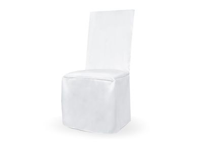Tuolinpäällinen, valkoinen matta