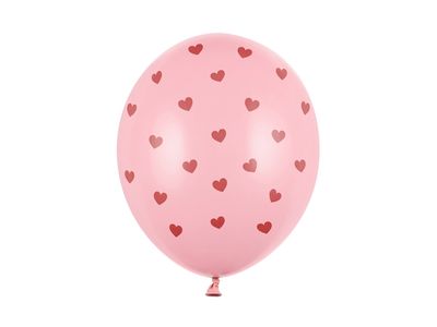 Ilmapallot 30 cm - 50kpl, sydänkuvioitu Baby Pink