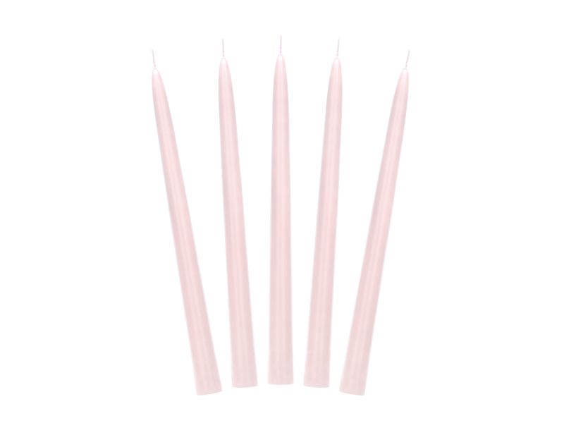 Kartiokynttilä dusty rose, 24cm - 10kpl