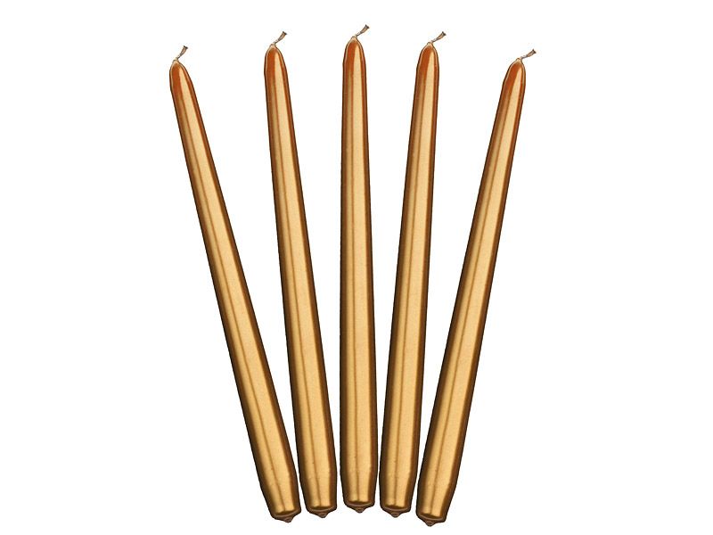 Kartiokynttilät 29cm, 10kpl, kulta