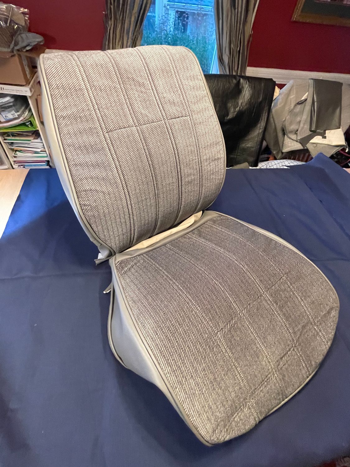 Front Seats Upholstery Set- Silver/Gray Standard