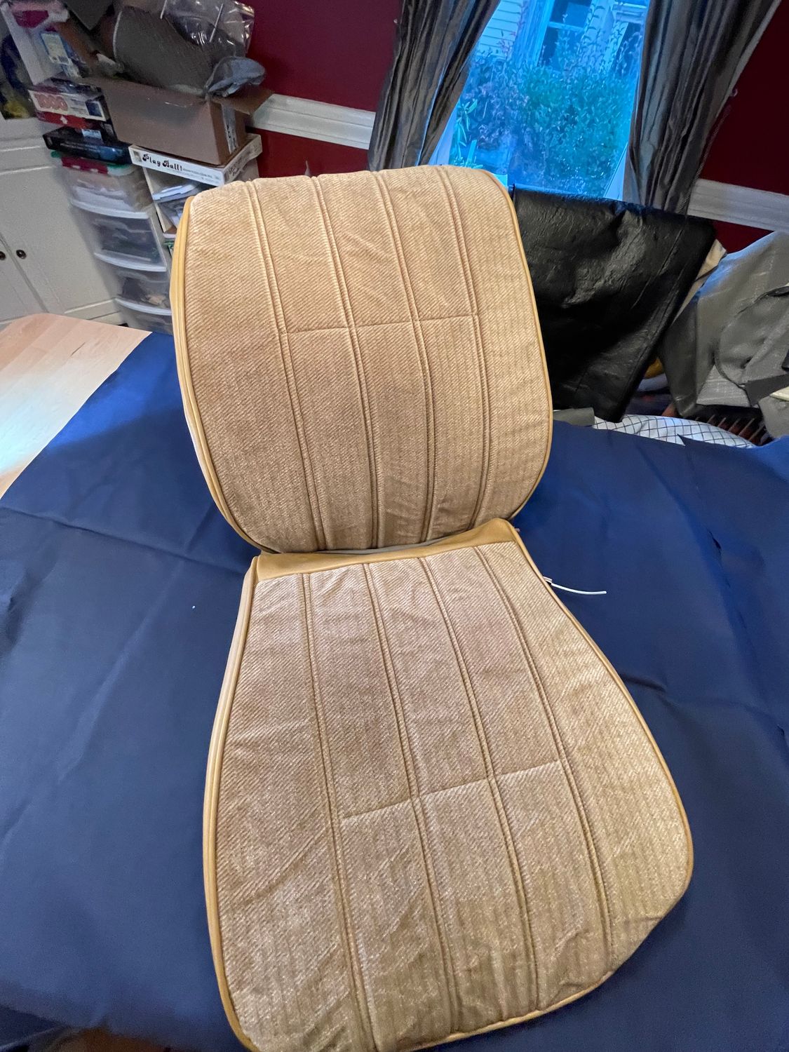 Front Seats Upholstery Set- Dark Tan. Standard seats