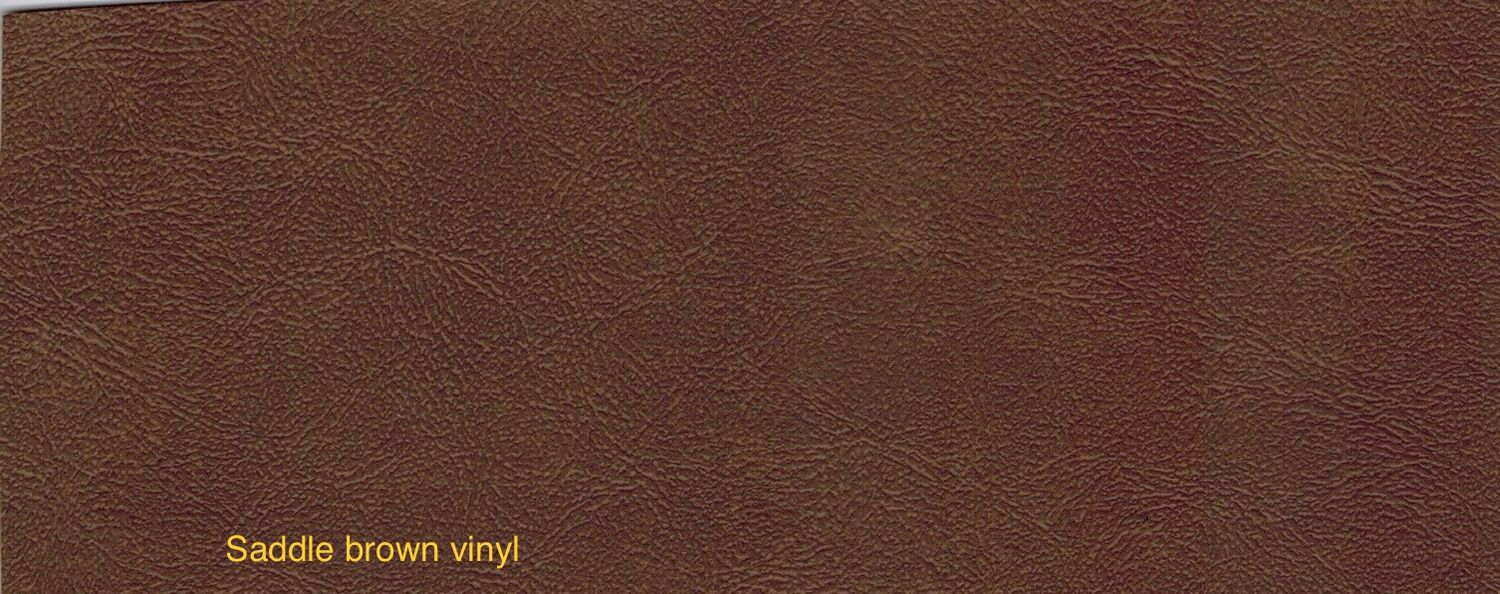 Standard Front Seats Upholstery Set-Saddle Brown vinyl/Tan Tweed