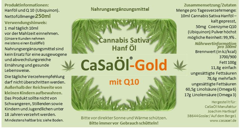 Abo 3x CaSaÖl-Gold 250ml