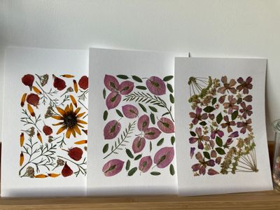 Posters met droogbloemen