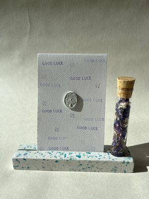 Kaart /fotohouder met vaasje