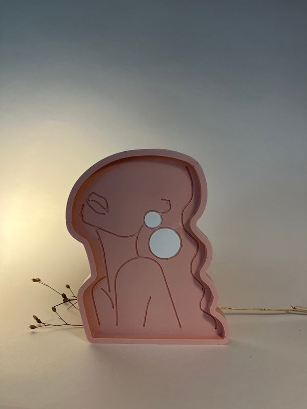 schaaltje dame roze/wit