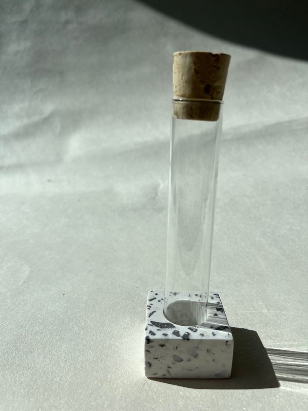 Terrazzo blokje wit/ zwart