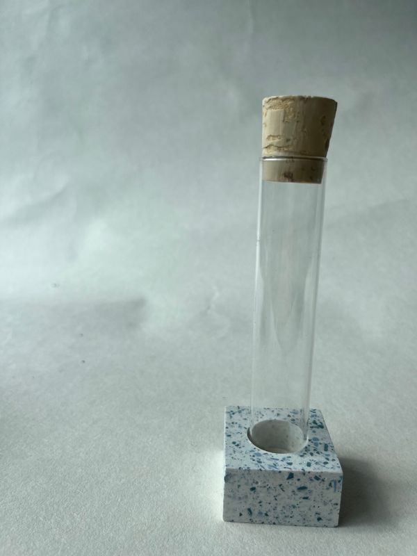 Terrazzo blokje wit licht/ donker blauw