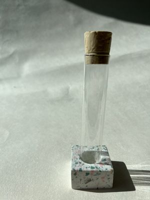 Terrazzo blokje wit groen/ roze/ grijs