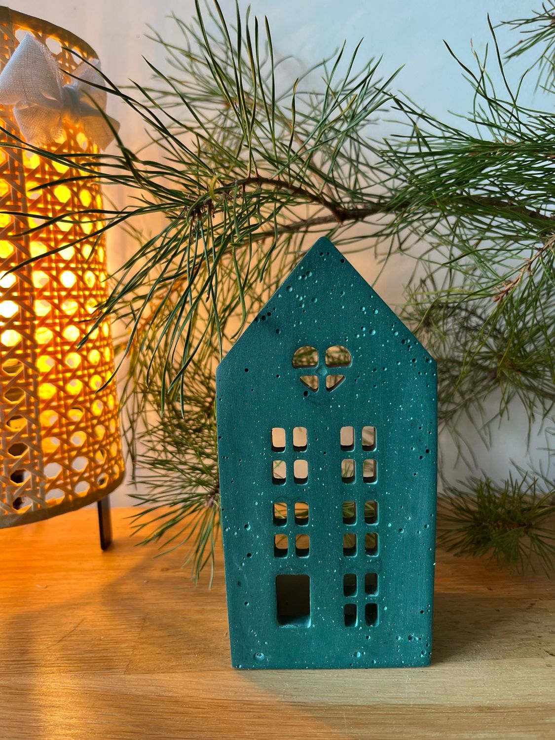 Kersthuisje groen