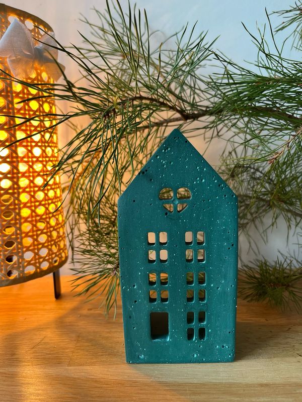 Kersthuisje groen