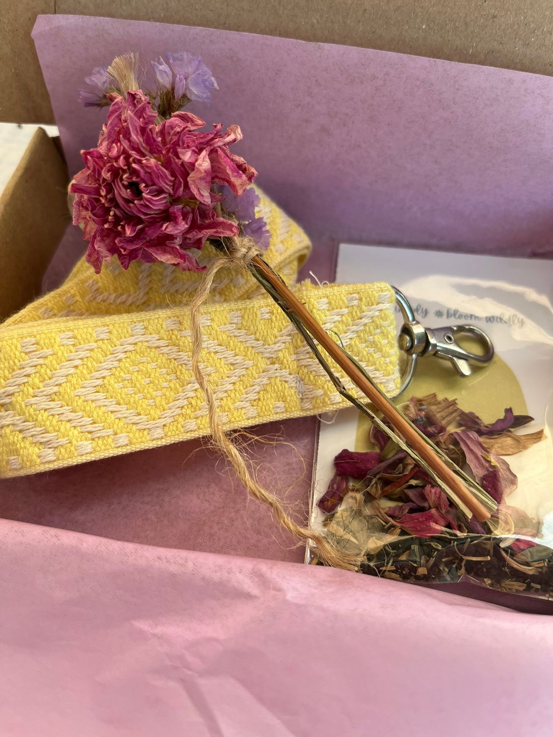 Cadeaubox sleutellint geel