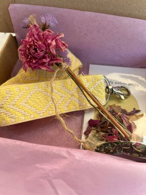 Cadeaubox sleutellint geel