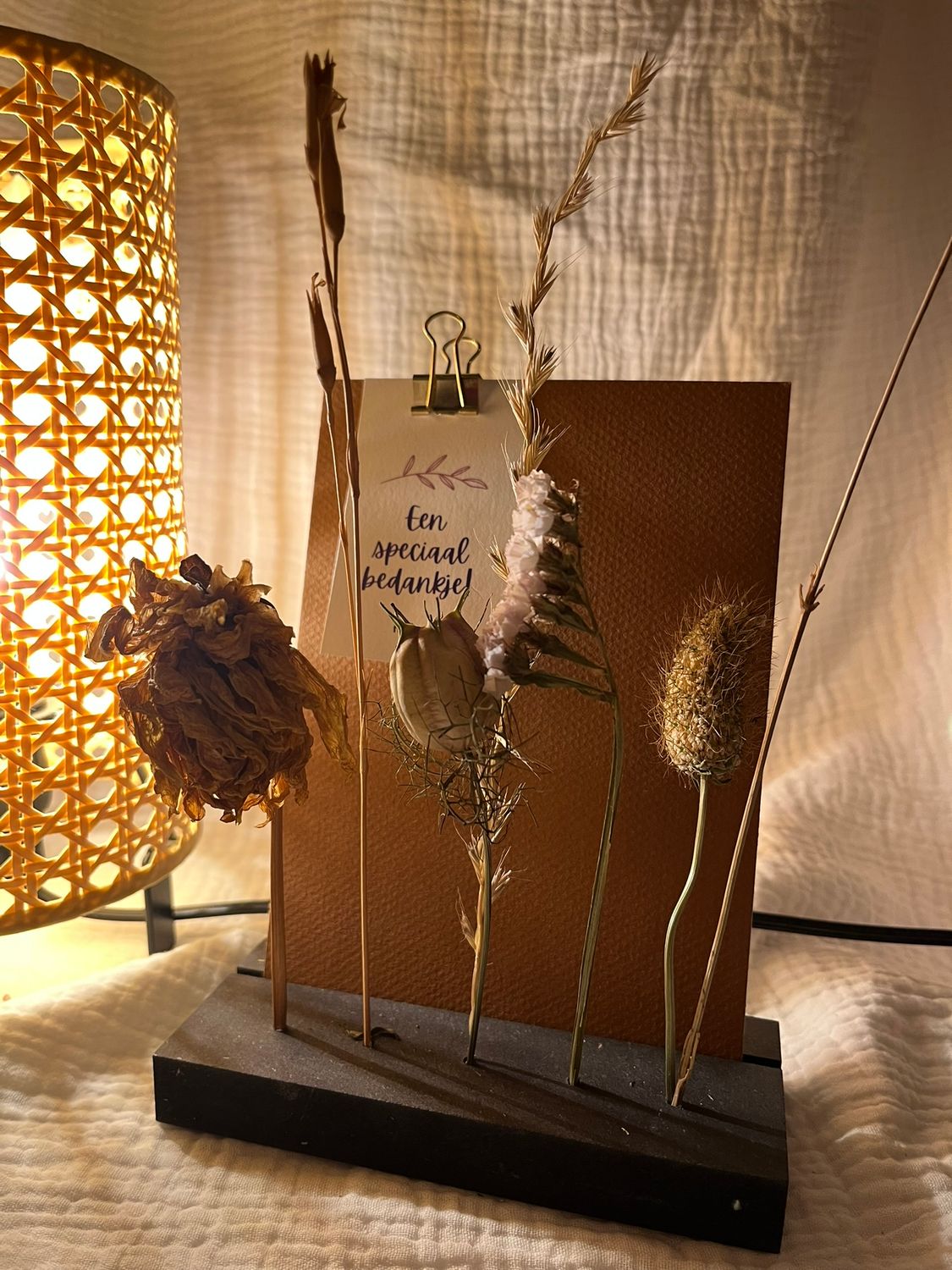 Cadeaubox met  bloemenplankje
