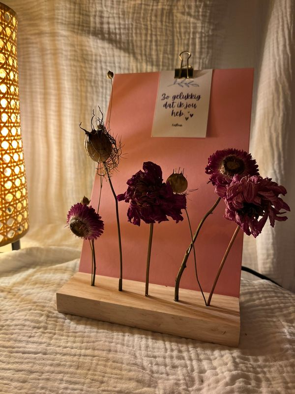 Cadeaubox met bloemenplankje