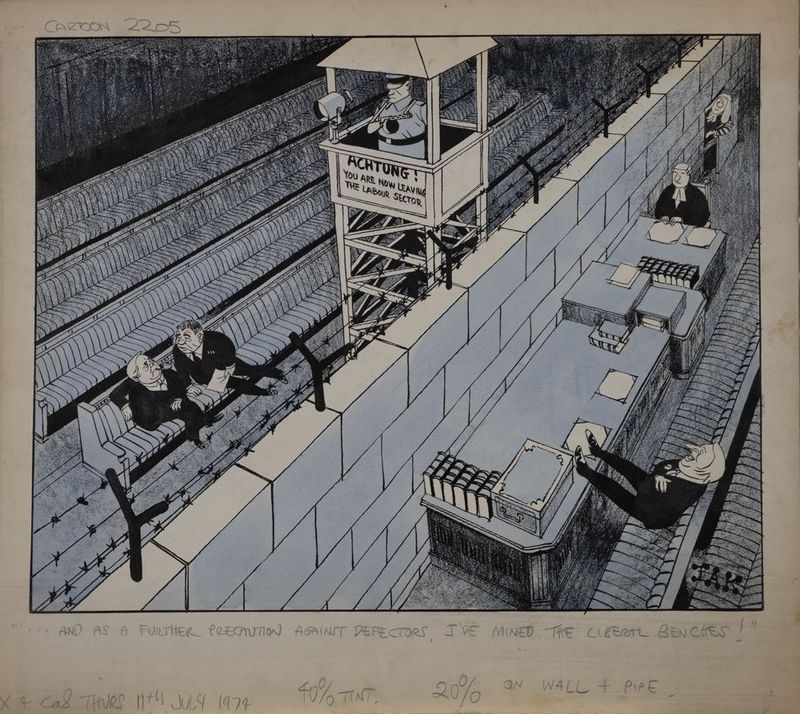 '.....and as a further precaution against defectors, i've mined the liberal benches!'