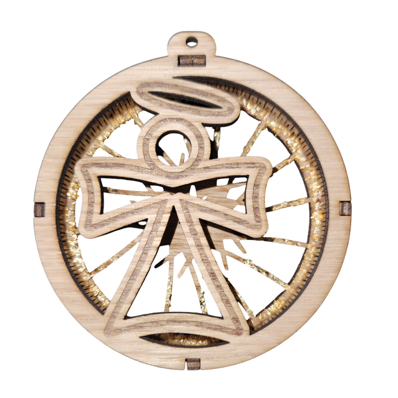 Wood Ornament - Simple Angel