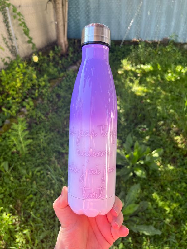 Gourde thermos violette dégradée
