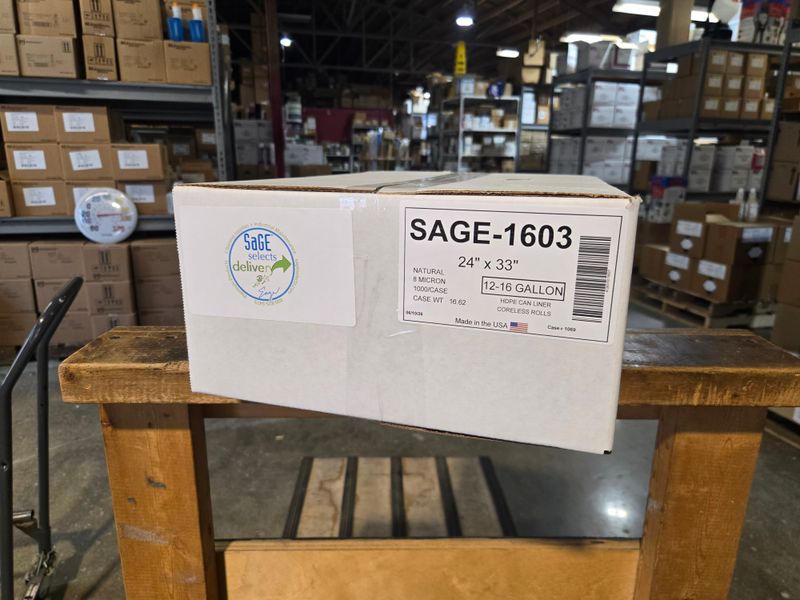 SAGE-1603 Clear liners 24X33 12-16 gal