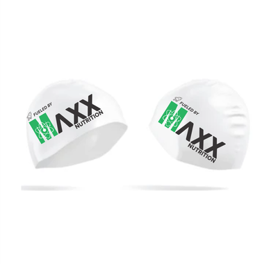 Swim Cap - White : Fueled by MAXX Nutrition