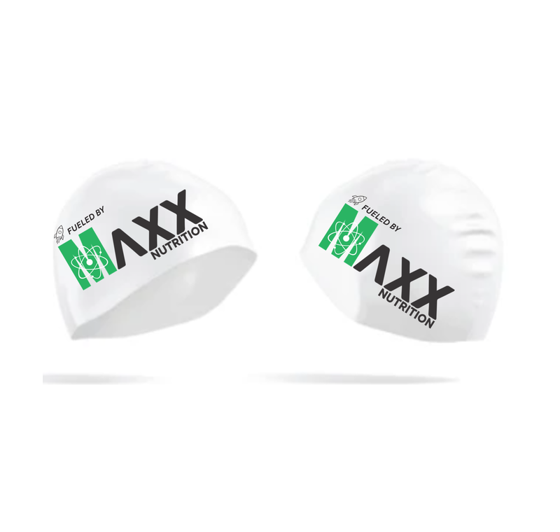 Swim Cap - White : Fueled by MAXX Nutrition Swim Cap - White : Fueled by MAXX Nutrition