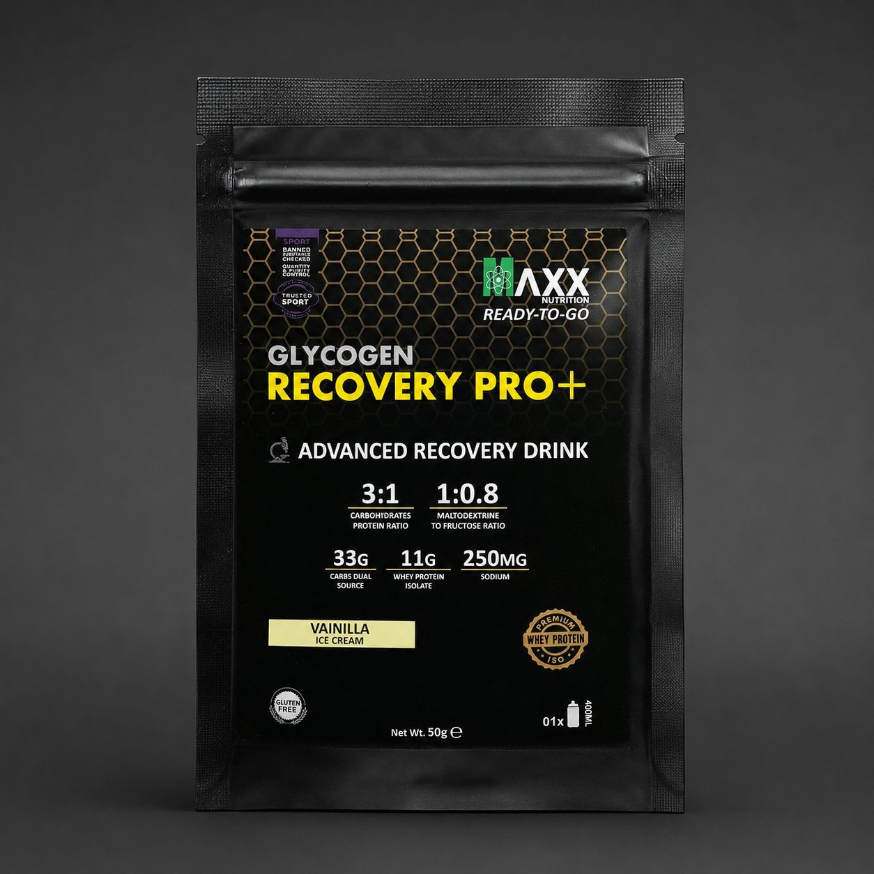 Glycogen RECOVERY PRO (VAINILLA ICE CREAM) - 625g