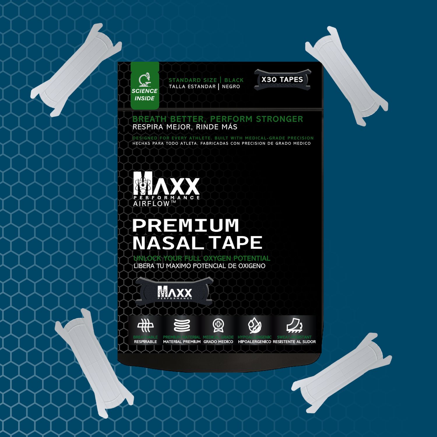MAXX Performance™ Premium Nasal tapes - (CLEAR)