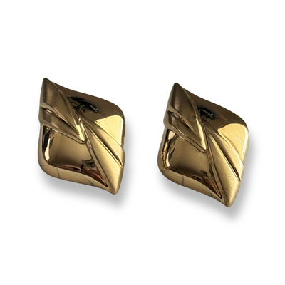 14k Solid Gold Stampato Style Earrings