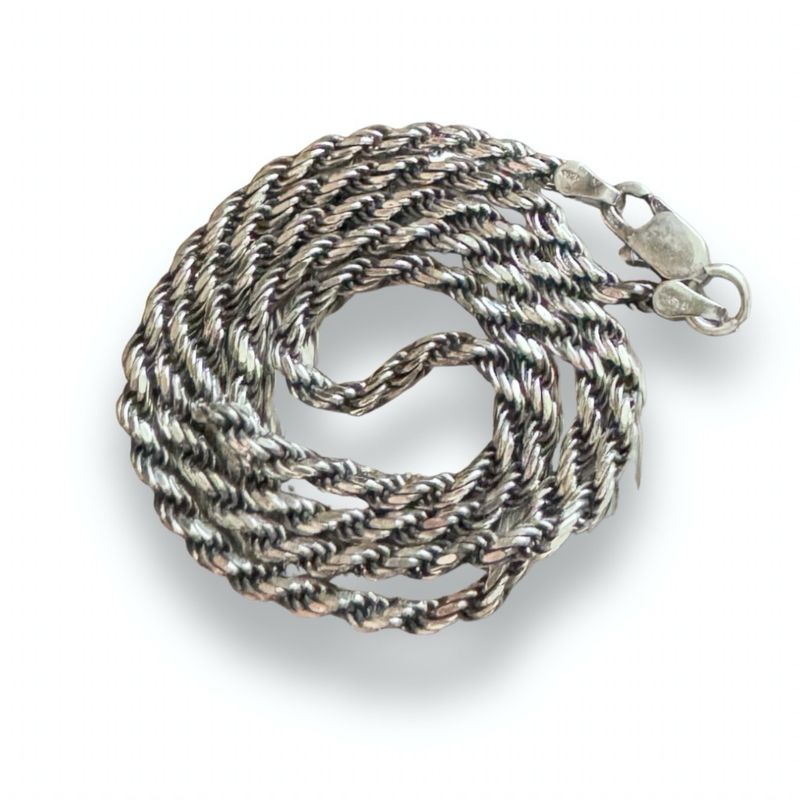 18&quot; 925 Silver Rope Chain