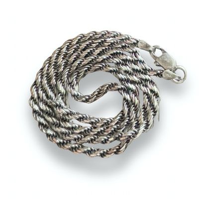 18&quot; 925 Silver Rope Chain